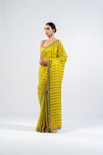 Load image into Gallery viewer, MOSS GREEN MIRROR SAREE