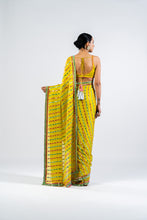 Load image into Gallery viewer, MOSS GREEN MIRROR SAREE