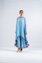 Load image into Gallery viewer, ICE BLUE ASYMMETRICAL KURTA SET.