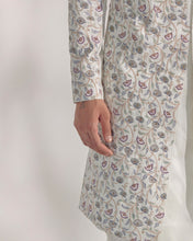 Load image into Gallery viewer, White Vine Sherwani Set