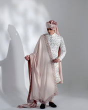 Load image into Gallery viewer, White Vine Sherwani Set