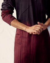 Load image into Gallery viewer, Wine Ombre Kurta set