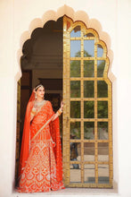 Load image into Gallery viewer, Burnt orange gotta Patti lehenga set