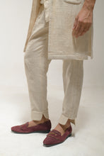 Load image into Gallery viewer, Beige Textured Overcoat Set