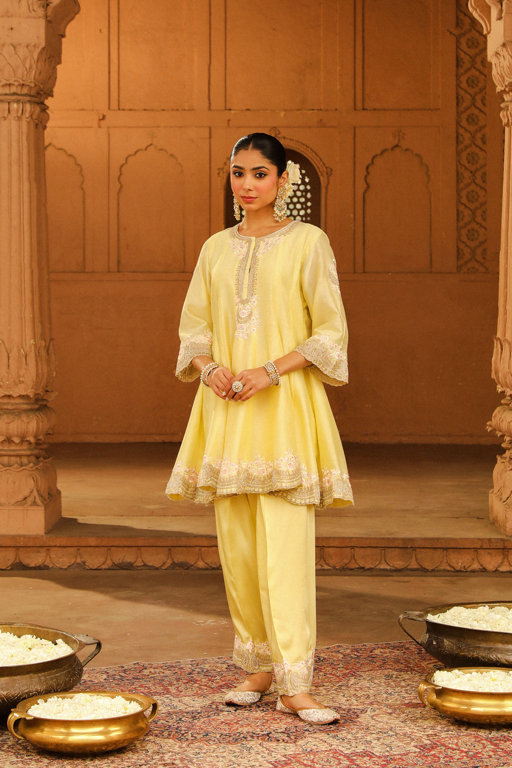 Short Anarkali with salwar and dupatta