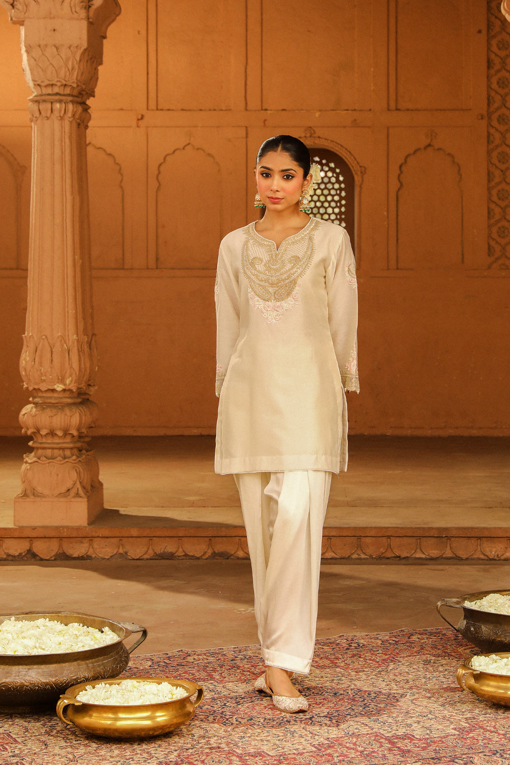 Short kurta with salwar