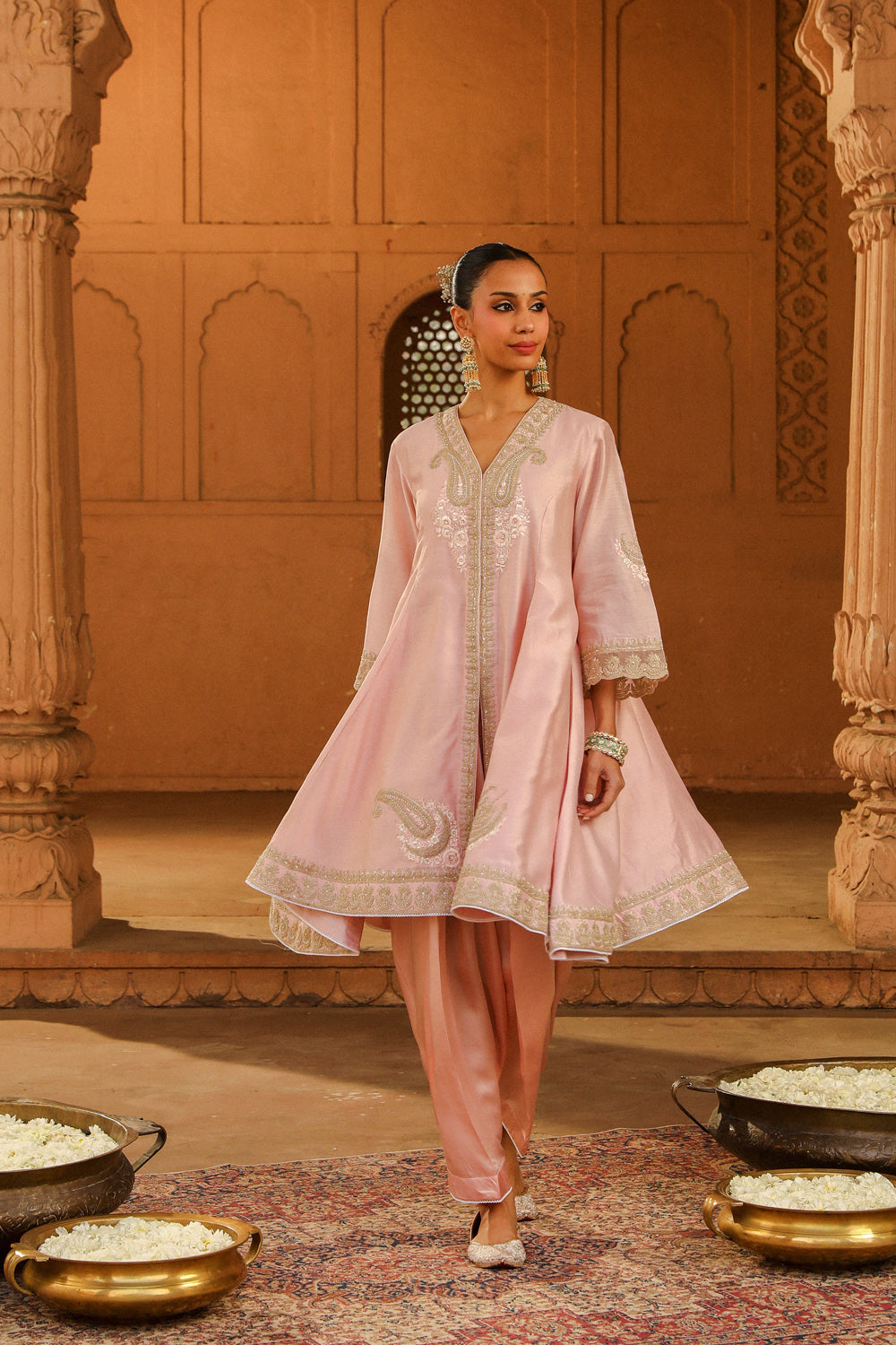 Short Anarkali with salwar and dupatta