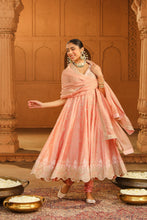 Load image into Gallery viewer, Long Anarkali with chooridaar and dupatta
