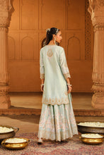 Load image into Gallery viewer, Short kurta with sharara and dupatta
