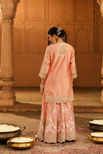 Load image into Gallery viewer, Short kurta with sharara and dupatta
