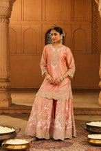 Load image into Gallery viewer, Short kurta with sharara and dupatta
