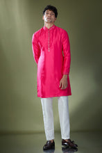 Load image into Gallery viewer, Fuscia Mirror Embroidered Kurta Set
