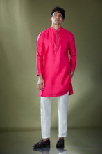 Load image into Gallery viewer, Fuscia Mirror Embroidered Kurta Set
