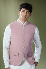 Load image into Gallery viewer, Dusty Pink Stitch Jacket-Shirt-Pant Set
