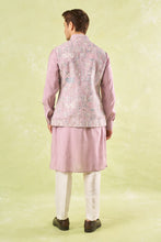 Load image into Gallery viewer, Mauve Embroidered Kurta-Bundi Set
