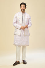 Load image into Gallery viewer, Lilac Embroidered Kurta-Jacket Set
