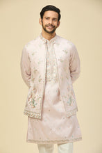 Load image into Gallery viewer, Blush Pink Embroidered Kurta-Jacket Set
