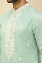 Load image into Gallery viewer, Mint Blue Embroidered Kurta Set
