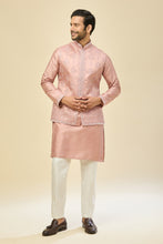 Load image into Gallery viewer, Mauve Pink Embroidered Kurta-Jacket Set
