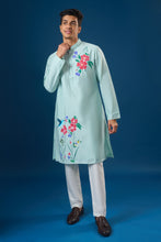 Load image into Gallery viewer, Sky Blue Floral Printed Kurta Set
