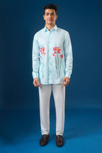 Load image into Gallery viewer, Sky Blue Floral Shirt
