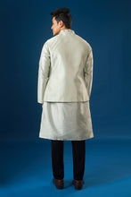 Load image into Gallery viewer, Sage Green Mirror Embroidered Kurta-Bundi Set
