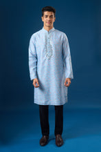 Load image into Gallery viewer, Sky Blue Mirror Embroidered Kurta Set
