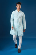 Load image into Gallery viewer, Sea Blue Embroidered Kurta
