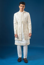 Load image into Gallery viewer, Off White Embroidered Indo-Western Set
