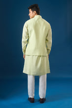 Load image into Gallery viewer, Pista Green Embroidered Kurta-Bundi Set
