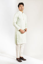 Load image into Gallery viewer, Pista Green Embroidered Kurta Set

