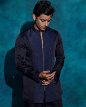 Load image into Gallery viewer, MIDNIGHT BLUE ZIPPER  SHIRT SET
