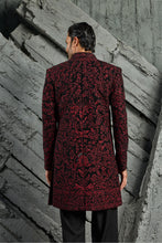 Load image into Gallery viewer, Black Jamawar Indowestern Set
