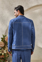 Load image into Gallery viewer, Blue Paint Splash Shacket Set
