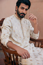 Load image into Gallery viewer, Banarsi Cord Embroidery Chanderi Silk Kurta 
