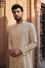 Load image into Gallery viewer, Beige Dori Embroidery Chanderi Silk Kurta 
