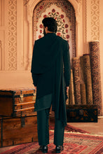 Load image into Gallery viewer, Asymmetric Allure: Indo-Inspired Ensemble with Gilded Brooch Accent
