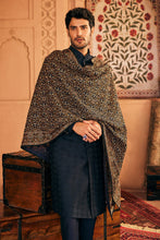 Load image into Gallery viewer, Classic Navy Blue Kashmiri RESHAM EMB Sherwani
