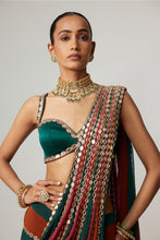 Load image into Gallery viewer, CRANBERRY MULTICOLOR SAREE
