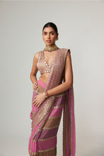 Load image into Gallery viewer, MUD MAUVE MULTICOLOR SAREE
