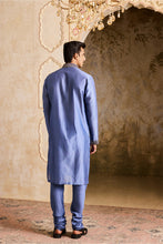 Load image into Gallery viewer, EMBROIDRED BLUE GREY KURTA CHURIDAR
