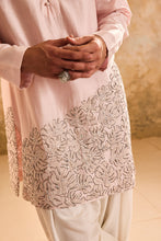 Load image into Gallery viewer, EMBROIDERED PINK APPLIQUE WORK KURTA WITH SALWAR

