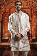 Load image into Gallery viewer, Almond Silk Square cut Open Indowestern
