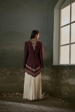 Load image into Gallery viewer, Burgurndy Cape And Sharara Set

