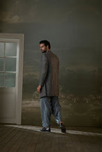 Load image into Gallery viewer, GREY OPEN JACKET WITH KURTA AND SALWAR
