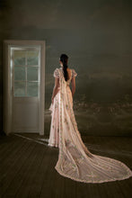 Load image into Gallery viewer, Rose Pink Pre-draped  Saree With Trail
