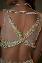 Load image into Gallery viewer, Ivory organza Lehenga Choli Set
