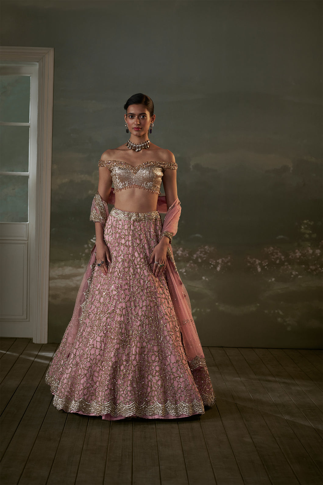 Old Rose Lehenga Choli Set