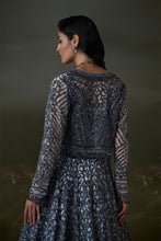 Load image into Gallery viewer, Stone grey Lehenga Choli Set With Jacket
