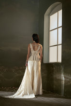 Load image into Gallery viewer, Cream peplum top and sharara set
